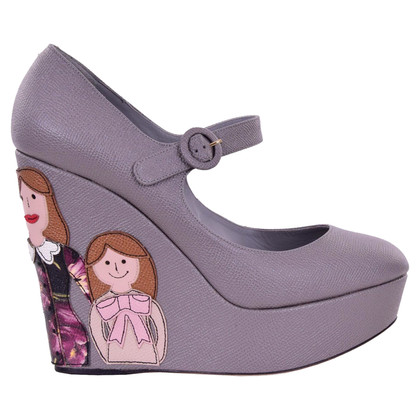 Dolce & Gabbana Pumps/Peeptoes en Cuir en Gris