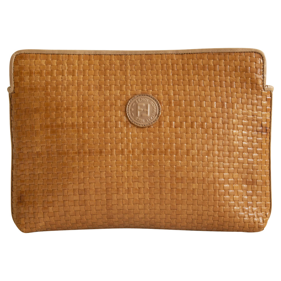 Fendi Clutch en Cuir en Marron