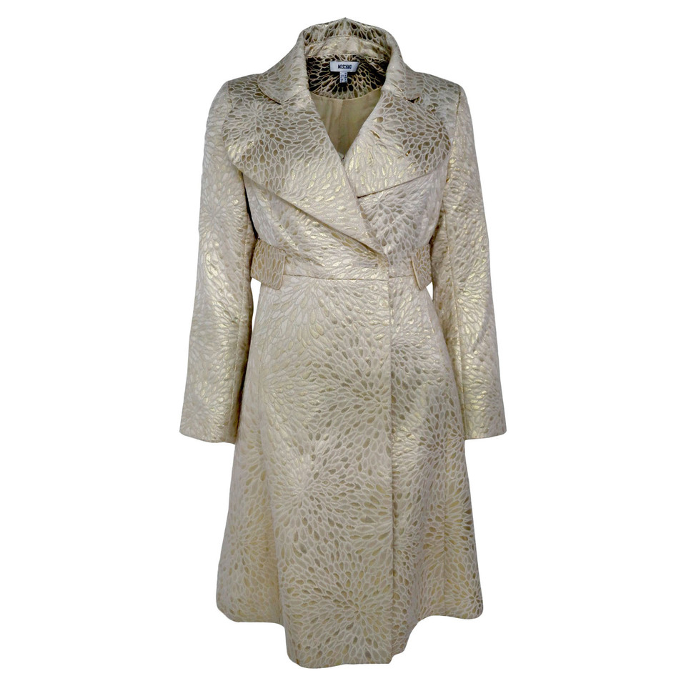 Moschino Jacke/Mantel aus Baumwolle in Gold