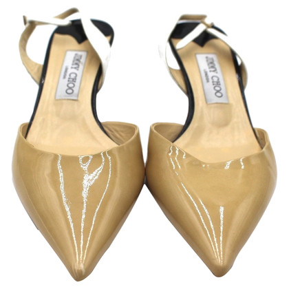 Jimmy Choo Sandals Patent leather in Beige