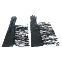 Prada Handschuhe aus Leder in Schwarz