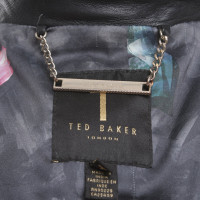 Ted Baker Jacke/Mantel aus Leder in Schwarz
