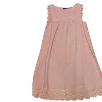Ermanno Scervino Kleid aus Leinen in Rosa / Pink