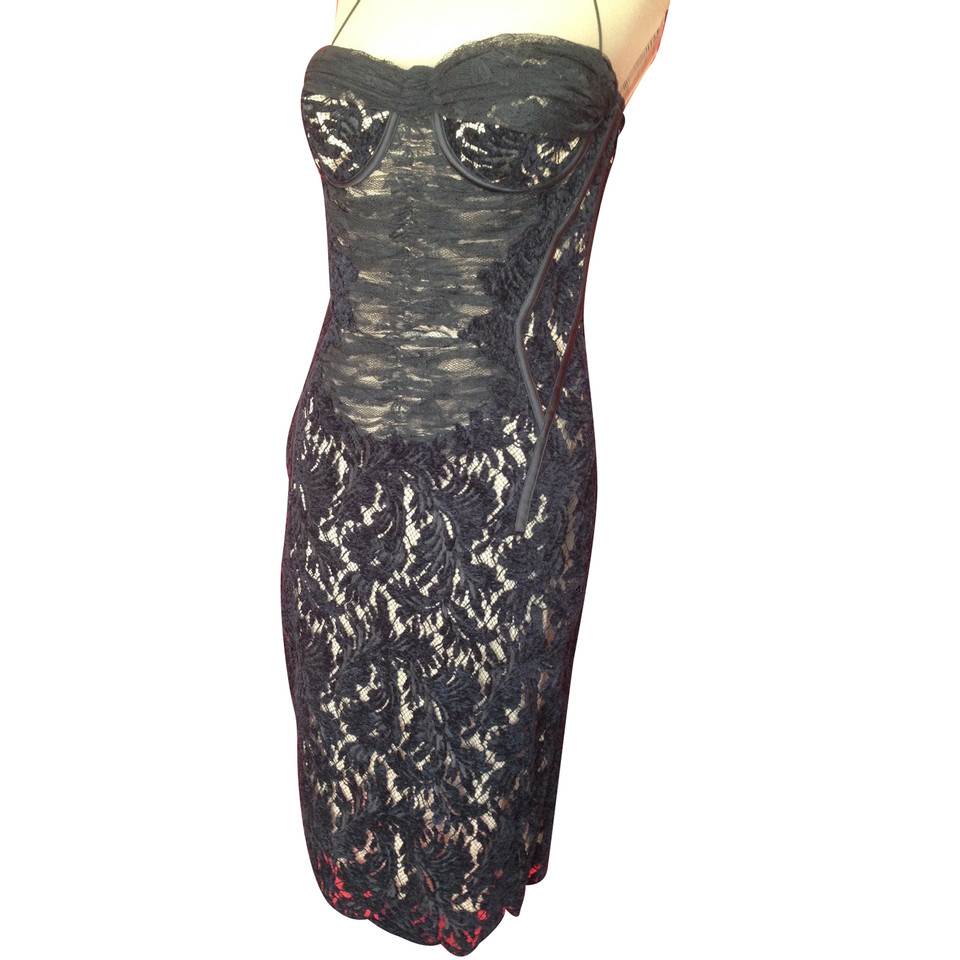 Versace Black lace midi dress