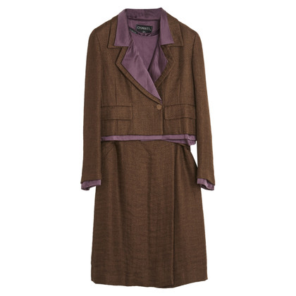 Chanel Jacket/Coat Wool in Brown