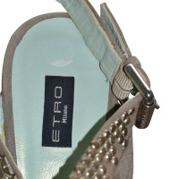 Etro Sandali con tacco a zeppa