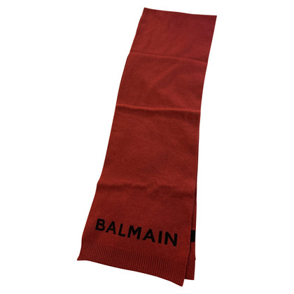 Balmain Sciarpa in Cotone in Rosso