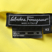 Salvatore Ferragamo Kleid aus Seide in Gelb