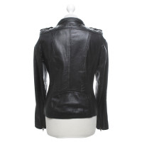 Drykorn Leather jacket in black