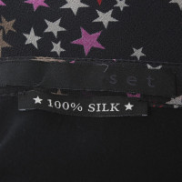Set camicetta di seta in Black / Multicolor