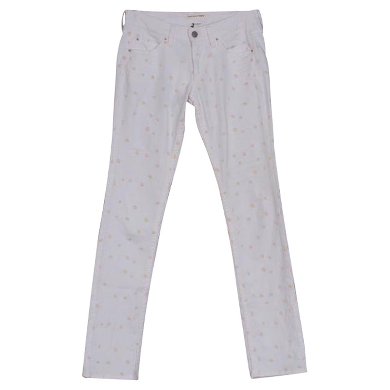 Isabel Marant Etoile Embellished White Jeans