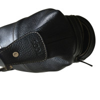 Tod's Black grained leather 