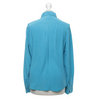 Equipment Silk blouse in turquoise blue
