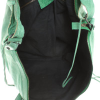 Balenciaga Umhängetasche aus Leder in Grün