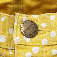 Current Elliott Yellow trousers with polka dots