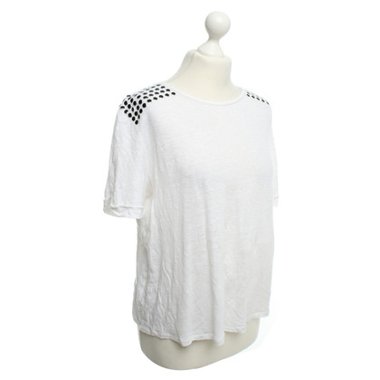 Maje top in white with rivets