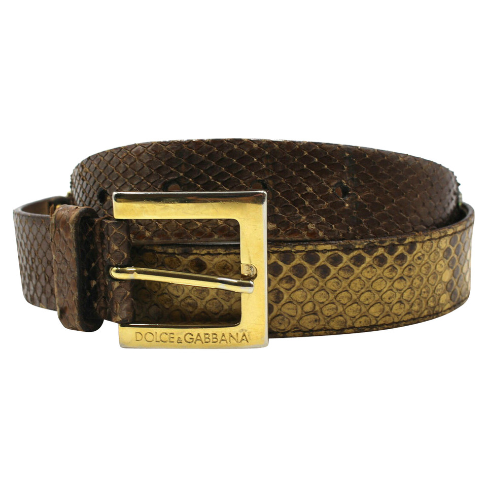 Dolce & Gabbana Ceinture en Cuir en Marron