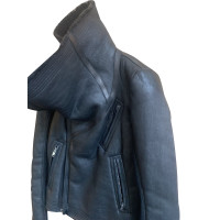 Rick Owens Giacca/Cappotto in Pelle in Nero