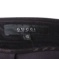 Gucci Auberginefarbene Hose aus Samt