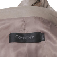 Calvin Klein Veste en cuir gris-brun