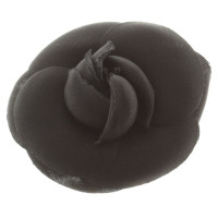 Chanel Camellia brooch in black