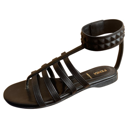 Fendi Sandals Leather in Black