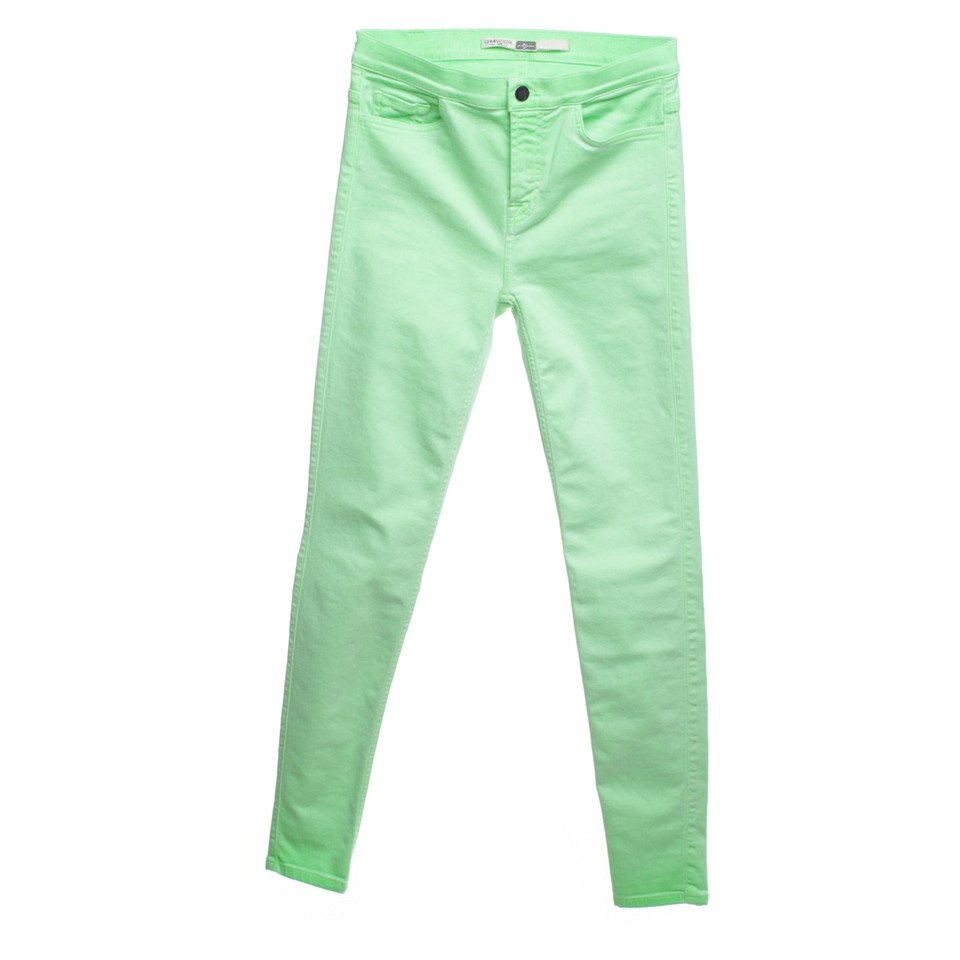7 For All Mankind Skinny Jeans in Neon-Grün