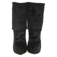 Le Silla  Ankle boots with pony fur trim