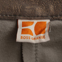 Boss Orange Lederleggings in Khaki