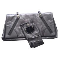 Alexander McQueen Clutch Bag Leather in Grey