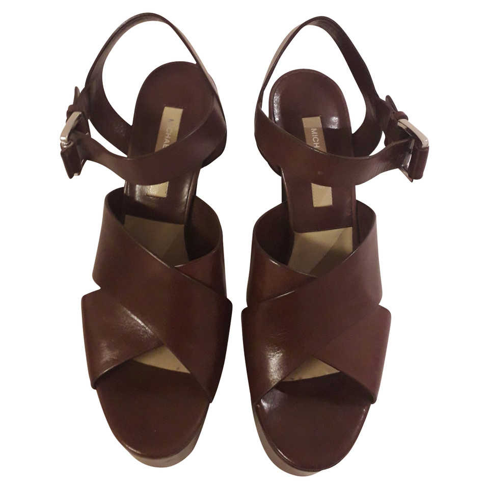 Michael Kors Sandalen Leer in Bruin