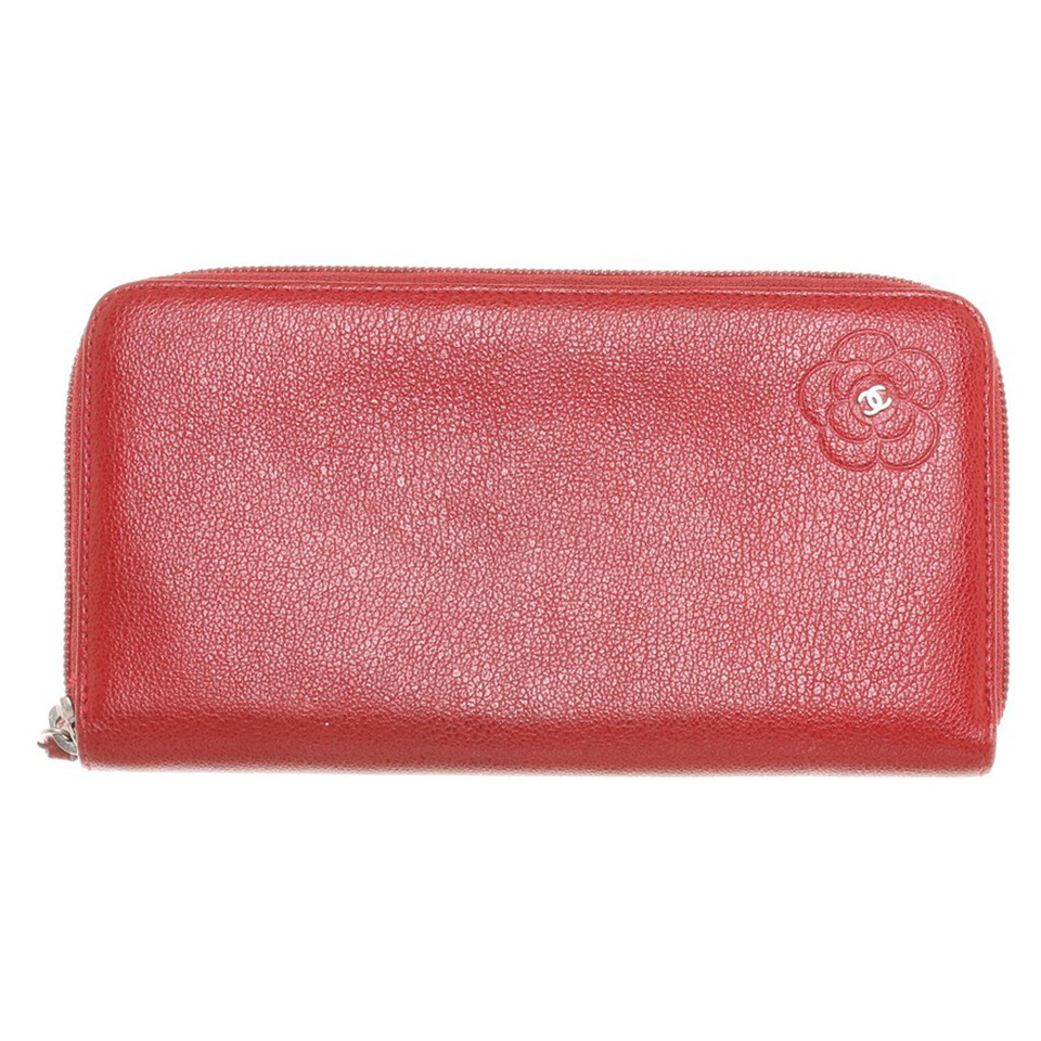 Chanel Leren portemonnee rood