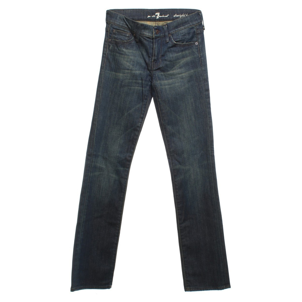 7 For All Mankind Jeans in dark blue / green
