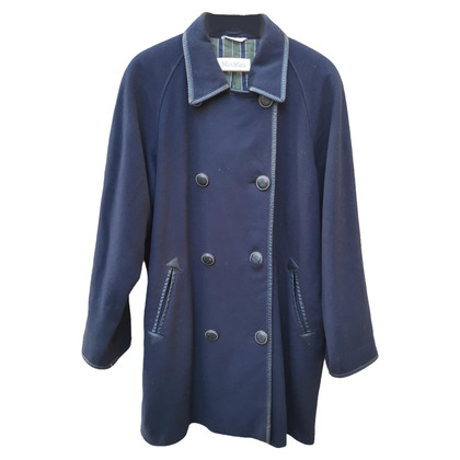 Max Mara Jas/Mantel Wol in Blauw