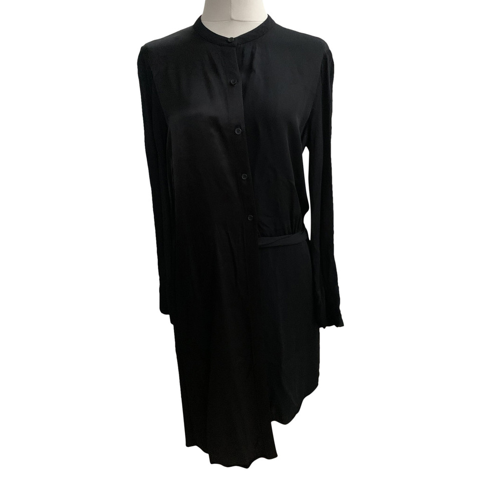 Dkny Kleid aus Viskose in Schwarz