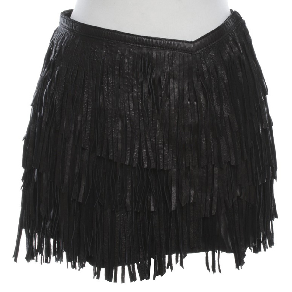 Isabel Marant Lambskin-skirt in black