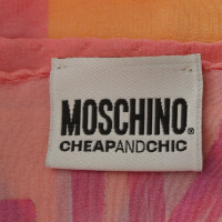 Moschino Cheap And Chic Sciarpa di seta con motivo a cuore