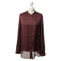 Armani Jeans Gemusterte Bluse in Bordeaux