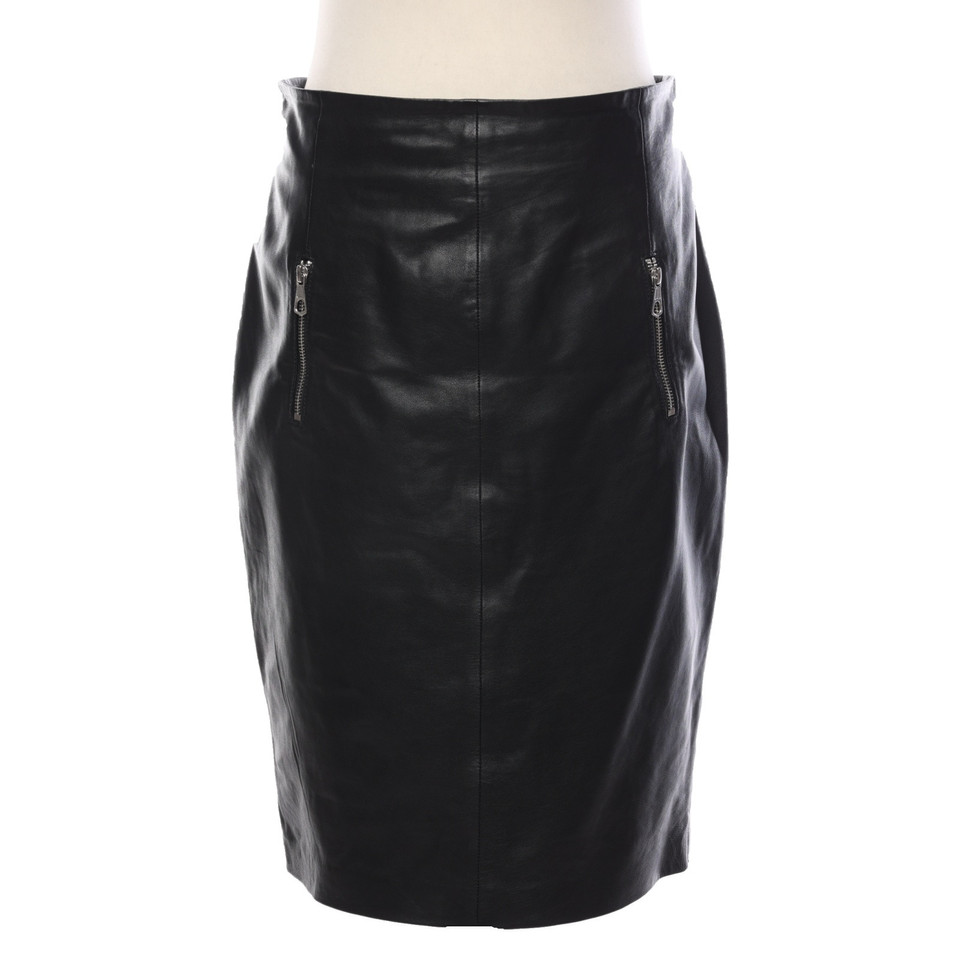 Set Skirt Leather in Black