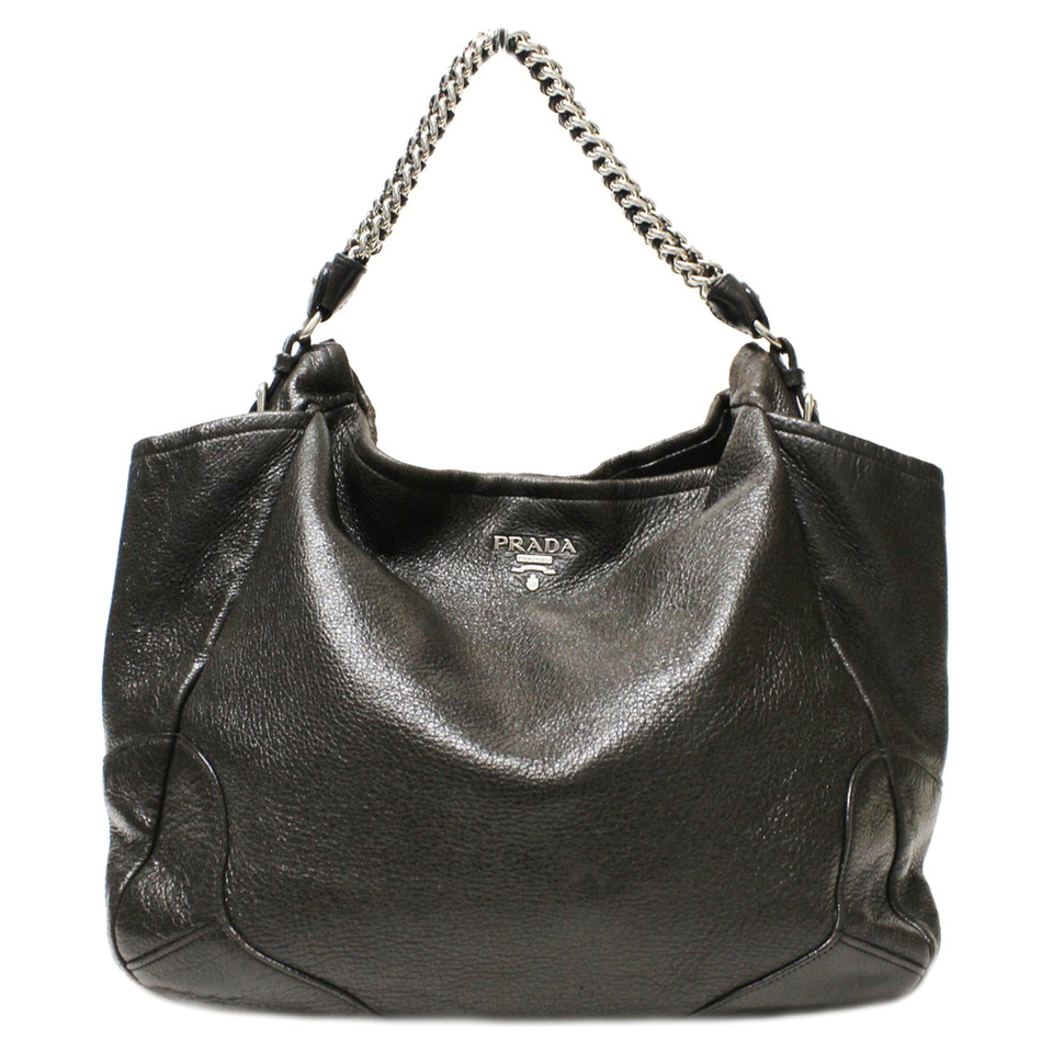 Prada Shopper en Cuir en Marron