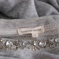 Rebecca Taylor Oberteil aus Baumwolle in Grau