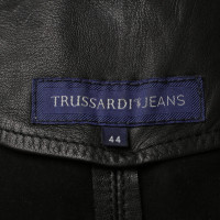 Trussardi Blazer en Cuir en Noir