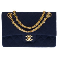 Chanel Timeless Classic aus Baumwolle in Blau