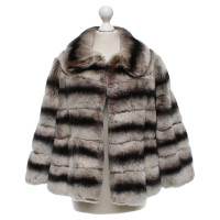 Armani Collezioni Fur jacket in grey / brown