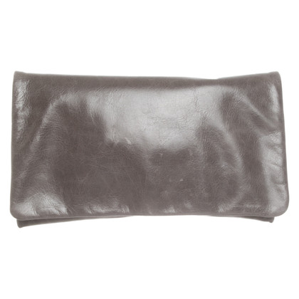 Abro Clutch Bag Leather in Grey