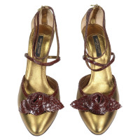 Sergio Rossi Pumps/Peeptoes Leather in Gold