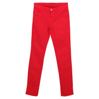 J Brand Paire de Pantalon en Coton en Rouge