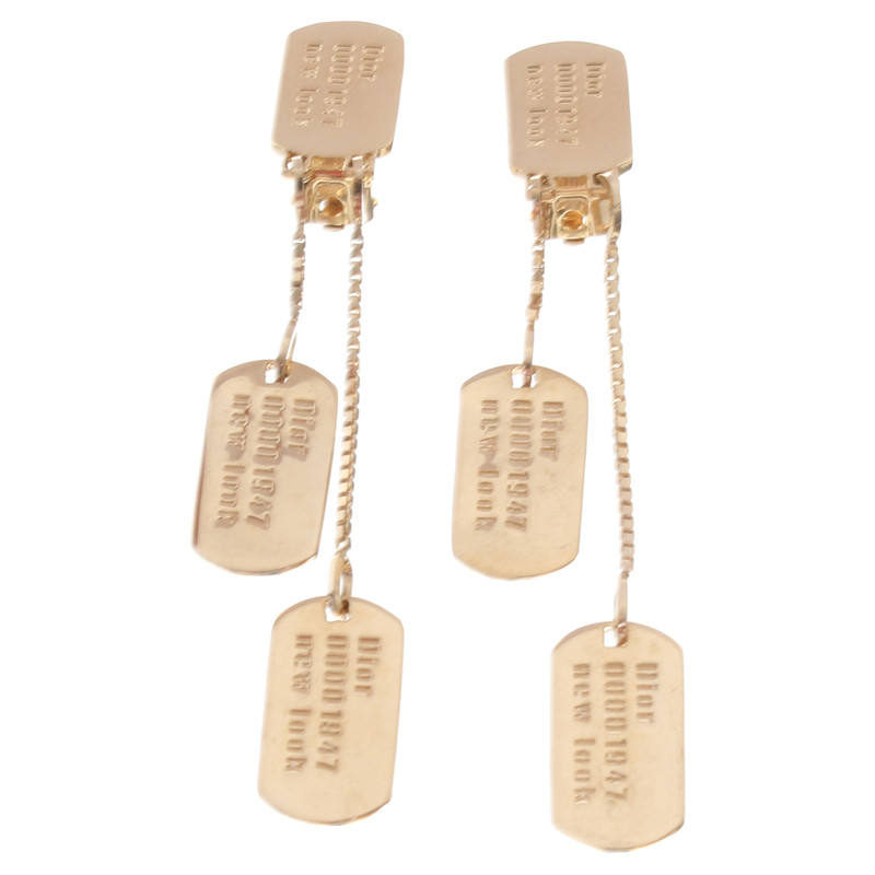 Christian Dior Clip oorbellen in goud