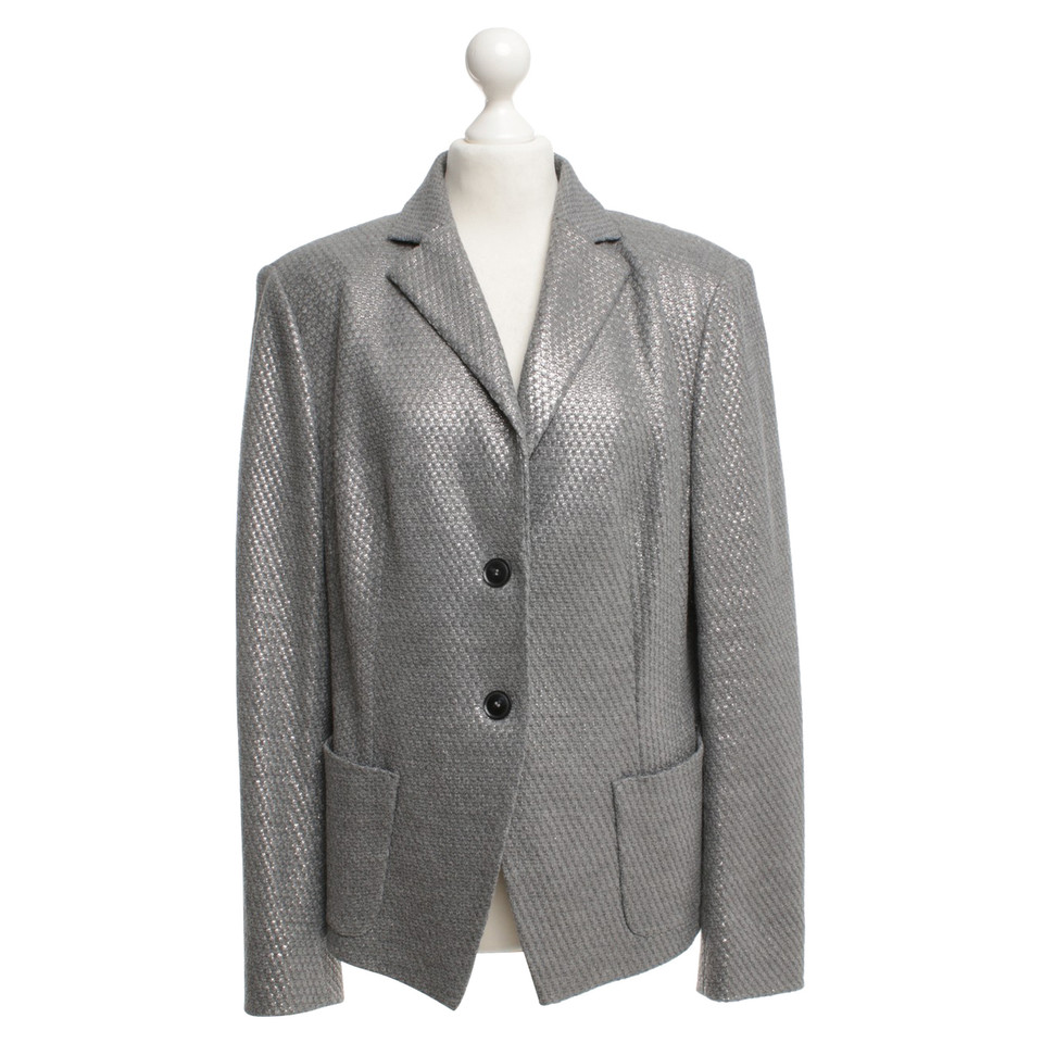 Laurèl Silberfarbener Blazer