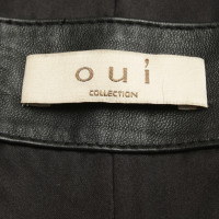 Other Designer Oui - vest with fur trim in black